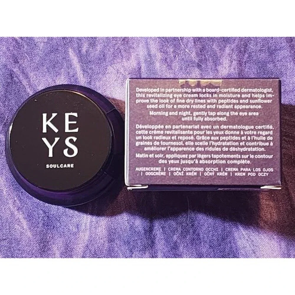 Keys SoulCare Radiant Eye Cream Peptides Hydrate Glow Day Night Clean Fair Trade